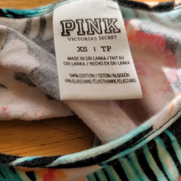 PINK by Victoria Secret tropical print sleeveless crossback fit & flare dress XS - Picture 5 of 6